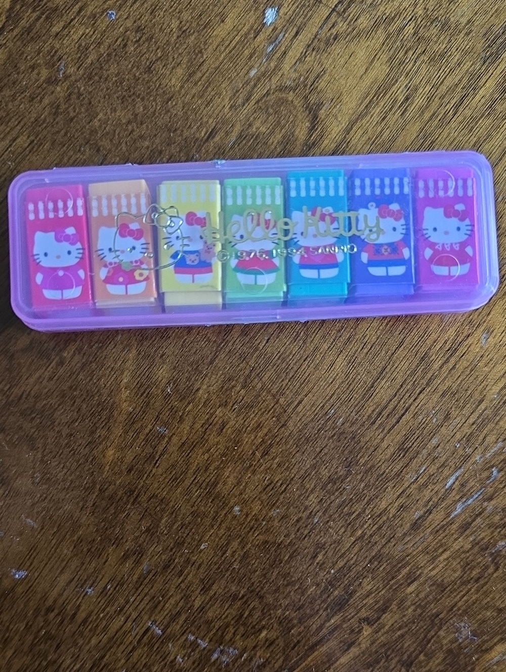 Vintage Hello Kitty Mini Multicolored Rainbow Erasers